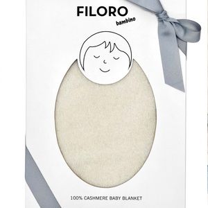 Filoro Cashmere “Bambino” Baby Blanket with Trim